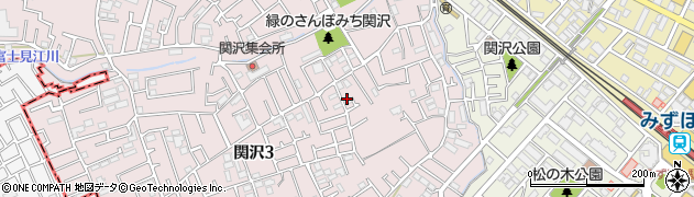 埼玉県富士見市関沢3丁目周辺の地図
