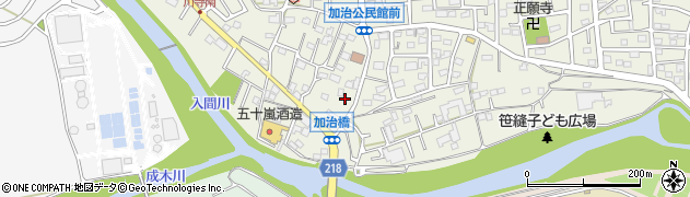 埼玉県飯能市笠縫2周辺の地図