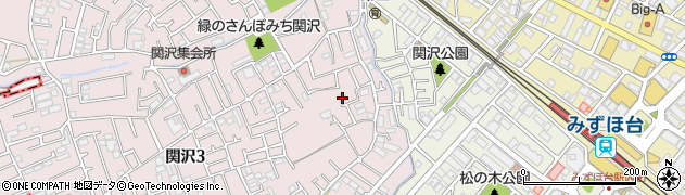埼玉県富士見市関沢3丁目9-22周辺の地図