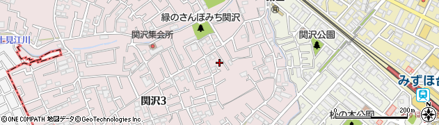 埼玉県富士見市関沢3丁目16周辺の地図
