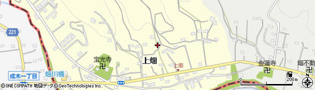 埼玉県飯能市上畑82周辺の地図