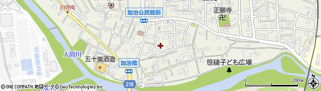埼玉県飯能市笠縫14周辺の地図