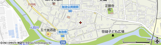 埼玉県飯能市笠縫15周辺の地図