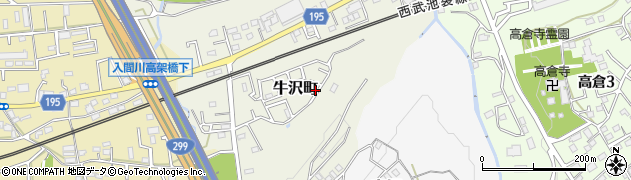 埼玉県入間市牛沢町周辺の地図
