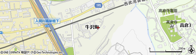 埼玉県入間市牛沢町周辺の地図