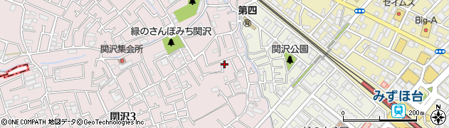 埼玉県富士見市関沢3丁目9-9周辺の地図