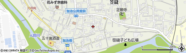 埼玉県飯能市笠縫51周辺の地図
