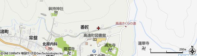 長野県伊那市高遠町西高遠番匠周辺の地図