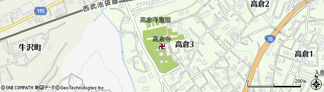 高倉寺周辺の地図