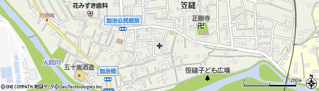 埼玉県飯能市笠縫21周辺の地図