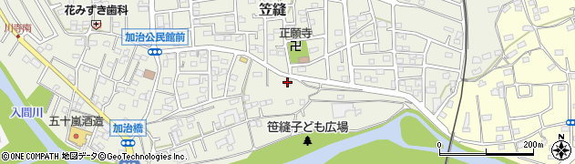 埼玉県飯能市笠縫40周辺の地図