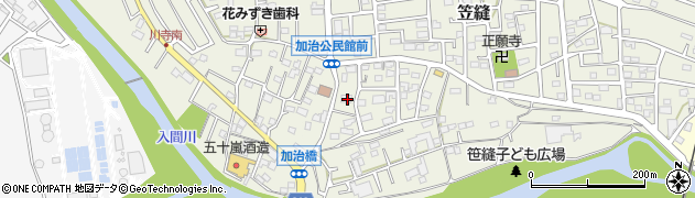 埼玉県飯能市笠縫57周辺の地図