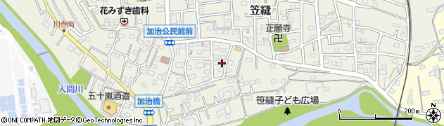 埼玉県飯能市笠縫48周辺の地図