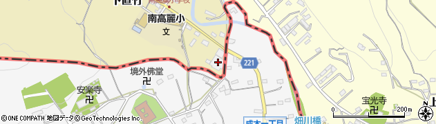 埼玉県飯能市下直竹1周辺の地図