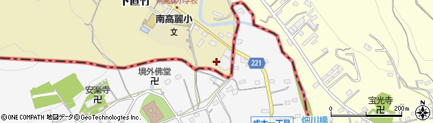 埼玉県飯能市下直竹20周辺の地図