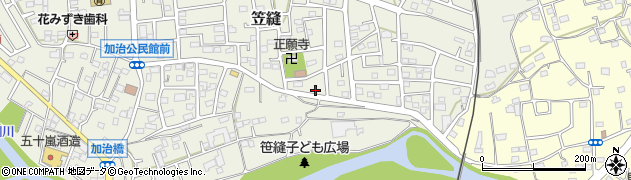 埼玉県飯能市笠縫186周辺の地図