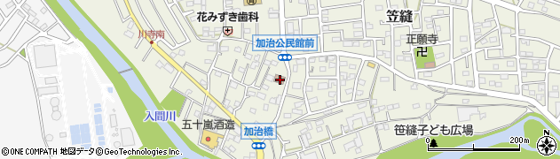 埼玉県飯能市笠縫59周辺の地図