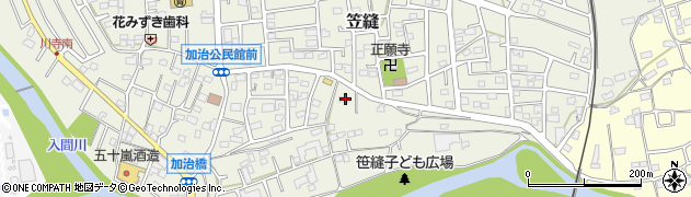 埼玉県飯能市笠縫28周辺の地図