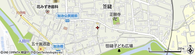 埼玉県飯能市笠縫26周辺の地図