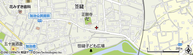 埼玉県飯能市笠縫189周辺の地図