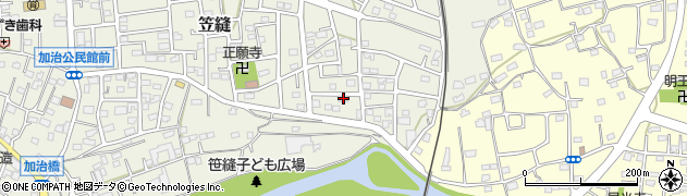 埼玉県飯能市笠縫201周辺の地図