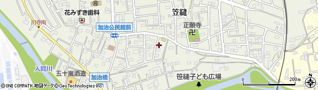 埼玉県飯能市笠縫45周辺の地図