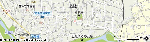 埼玉県飯能市笠縫41周辺の地図