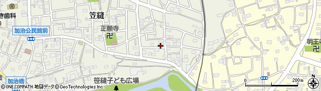 埼玉県飯能市笠縫206周辺の地図
