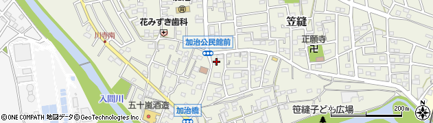 埼玉県飯能市笠縫58周辺の地図