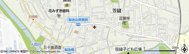 埼玉県飯能市笠縫50周辺の地図