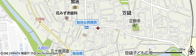 埼玉県飯能市笠縫54周辺の地図