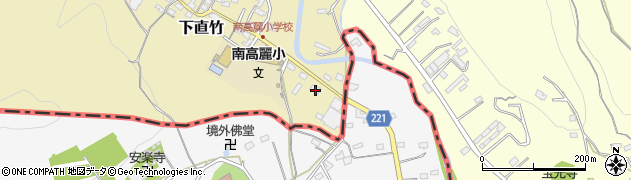 埼玉県飯能市下直竹17周辺の地図