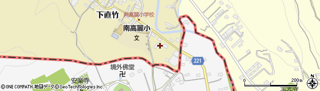 埼玉県飯能市下直竹16周辺の地図