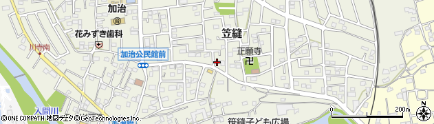 埼玉県飯能市笠縫44周辺の地図
