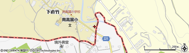 埼玉県飯能市下直竹6周辺の地図