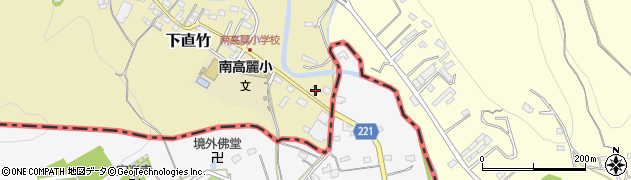 埼玉県飯能市下直竹10周辺の地図