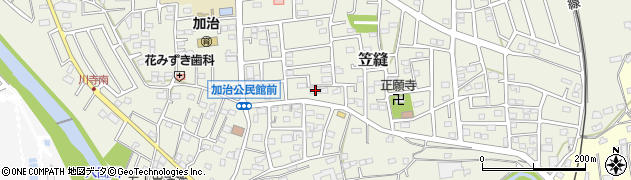 埼玉県飯能市笠縫81周辺の地図