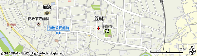 埼玉県飯能市笠縫92周辺の地図