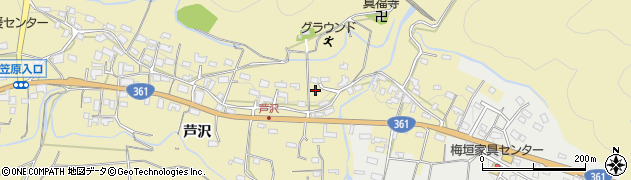 長野県伊那市美篶（芦沢）周辺の地図