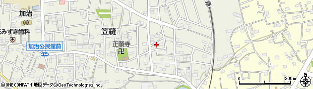 埼玉県飯能市笠縫196周辺の地図