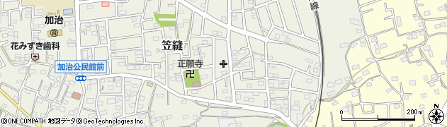 埼玉県飯能市笠縫180周辺の地図
