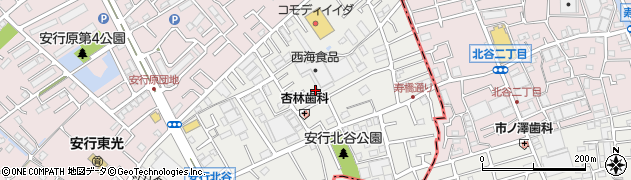 埼玉県川口市安行北谷周辺の地図