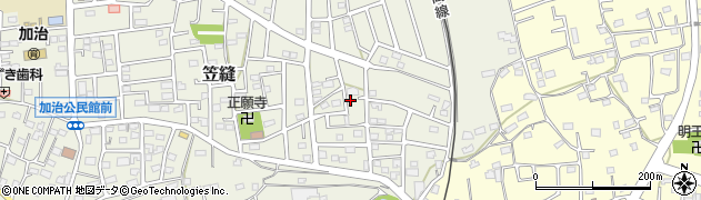 埼玉県飯能市笠縫198周辺の地図