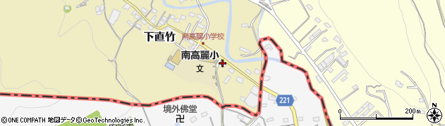 埼玉県飯能市下直竹13周辺の地図
