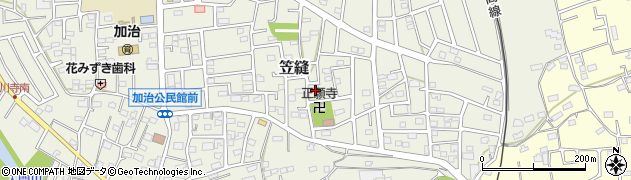 埼玉県飯能市笠縫173周辺の地図