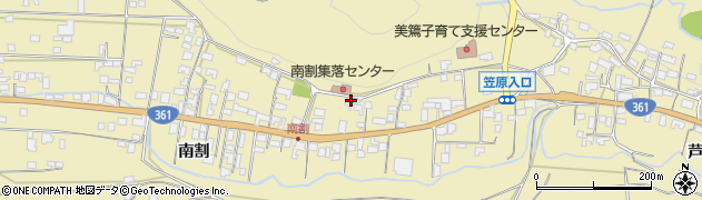 長野県伊那市美篶（南割）周辺の地図