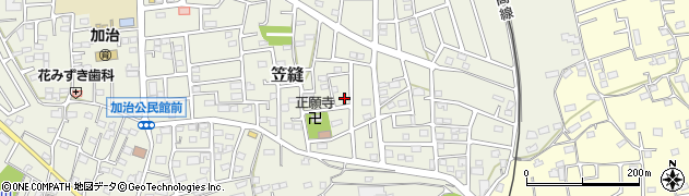 埼玉県飯能市笠縫181周辺の地図
