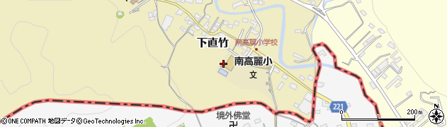 埼玉県飯能市下直竹125周辺の地図