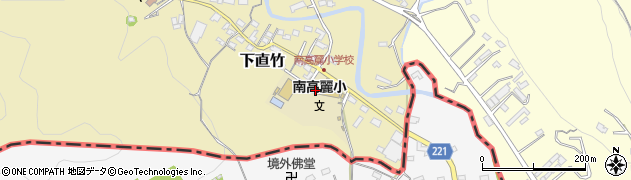 埼玉県飯能市下直竹38周辺の地図