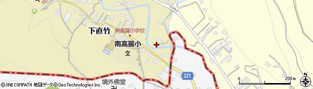 埼玉県飯能市下直竹1161周辺の地図